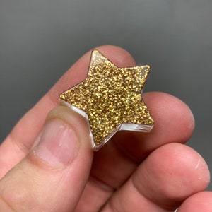 Star Guitar/bass Knob - Sparkling Gold Glitter