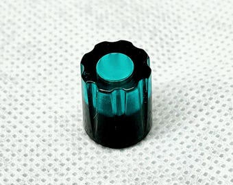 Transparent Turquoise / Opaque Black Davies 1900H Encoder Clone Knob