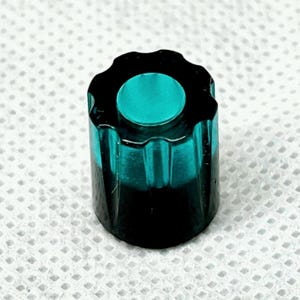 Transparent Turquoise / Opaque Black Davies 1900H Encoder Clone Knob