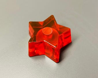 Manopola per chitarra a stella - Rosso trasparente