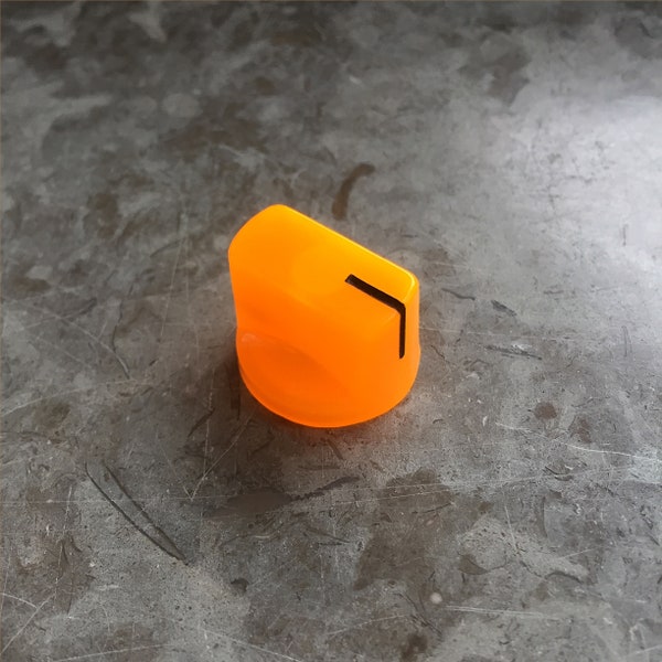 Bright Orange / Yellow Fluorescent Neon Knob - Guitar Pedal etc - Davies 1510 Clone