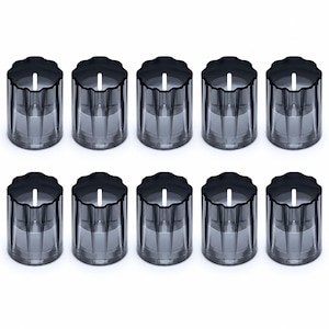 PACK OF 10 Transparent Black Davies 1900H Clone Knob