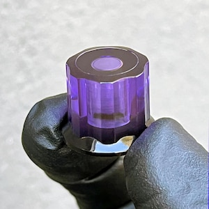 Manopola per tastiera - Colore viola trasparente / nero opaco - Albero a D