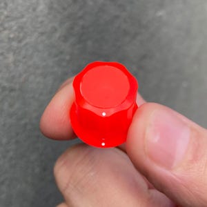 Bright Red Fluorescent Neon Color Moog Clone Knob - with Color Dot or ENCODER
