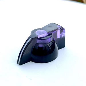 Wijzerknop kippenkop - transparant paars / ondoorzichtig zwart