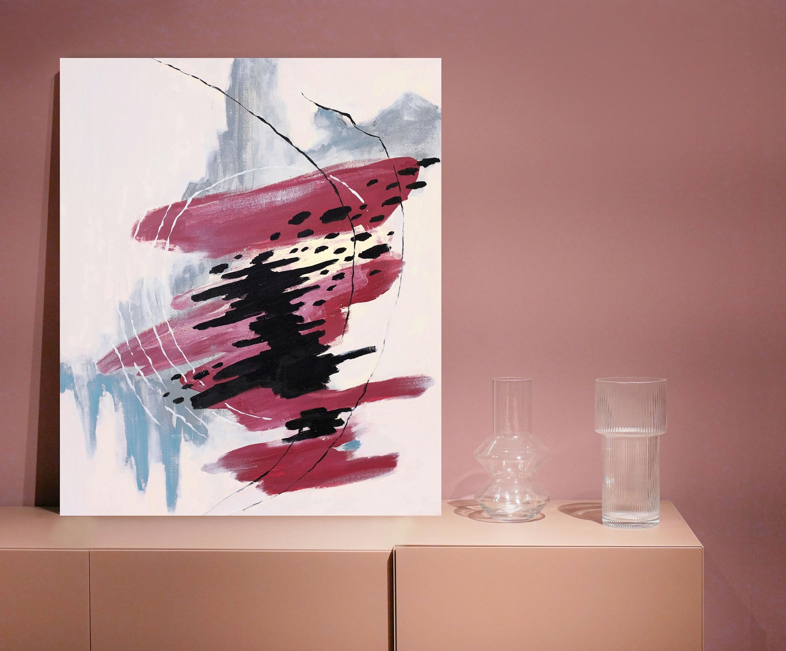 Brush Stroke Art Original Painting Сustom Order Acrylic Etsy