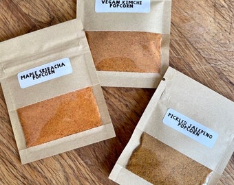 Spicy Popcorn Seasoning Trio, Organic Seasoning Spices