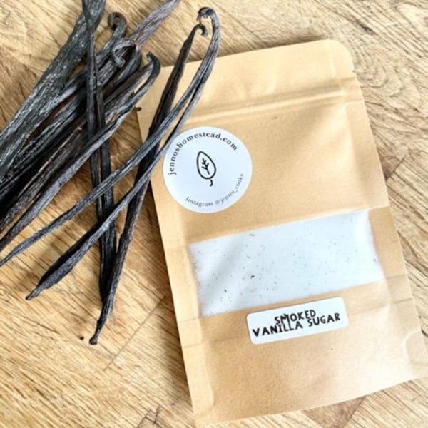 SMOKED VANILLA Sugar for Organic Baking, Jams, Cocktails, Ice Cream