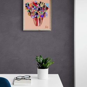 Digital Modern Flower Stilllife Poster, Printable Wall Art, Digital Download, image 6