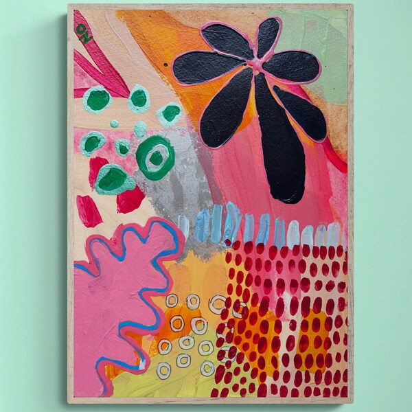 Abstract Mixed Media Etsy