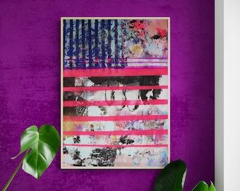 Textured Wall Art, Colorful Abstract Wall Art, Contemporary Painting, Modern Wall Art, Original Painting on Canvas