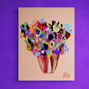 Digital Modern Flower Stilllife Poster, Printable Wall Art, Digital Download,