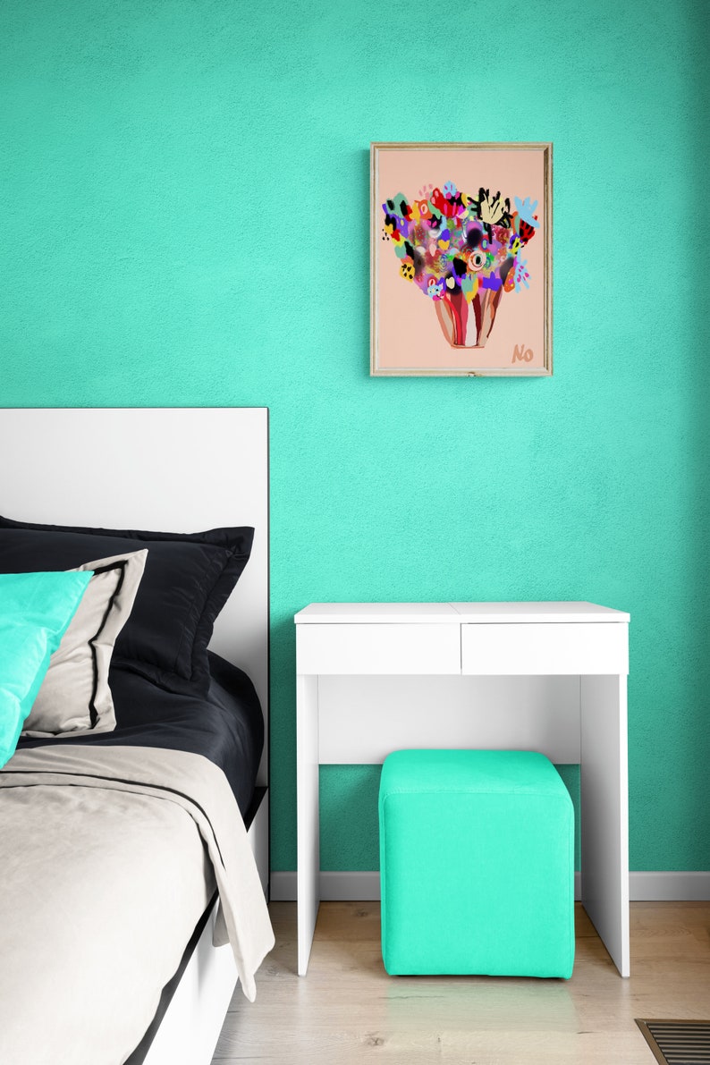 Digital Modern Flower Stilllife Poster, Printable Wall Art, Digital Download, image 4