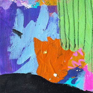 Mixed Media Art on Paper, Abstract Painting, Colorful Wall Art, Original Intuitive Art image 2