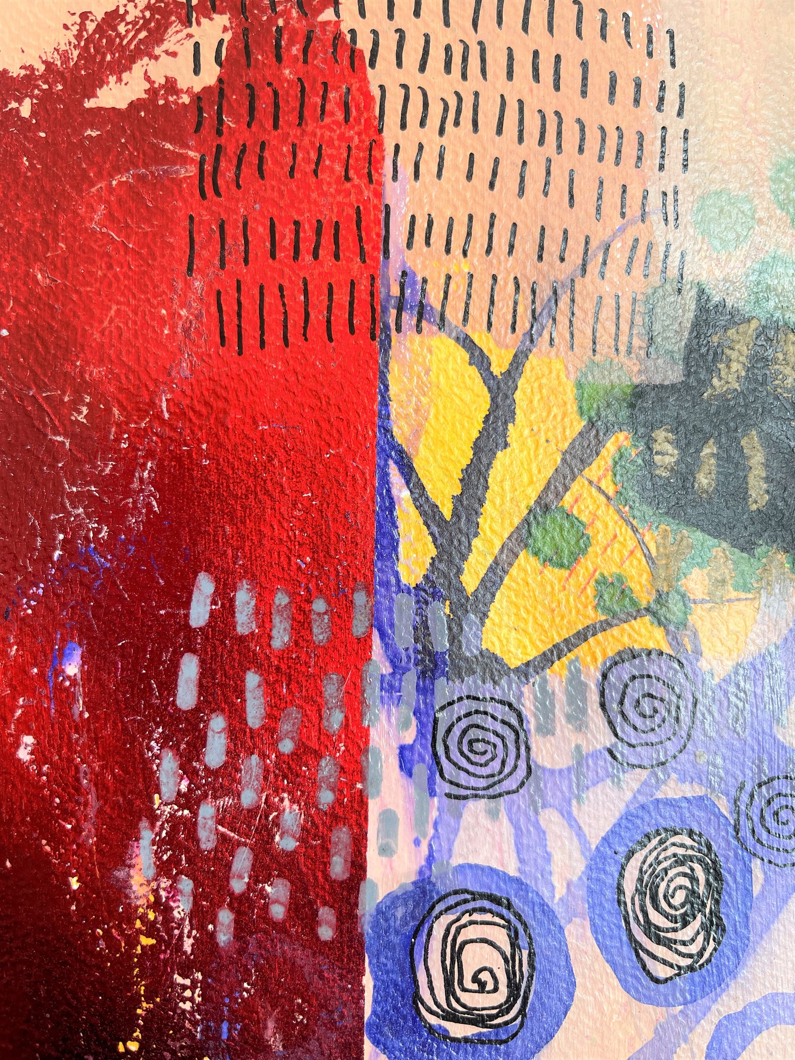 Mixed Media Wall Art on Paper Art Journal Mixed Media Etsy