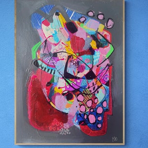 Mixed Media Art on Paper - Abstract Painting - Colorful Wall Art - Original Intuitive Art