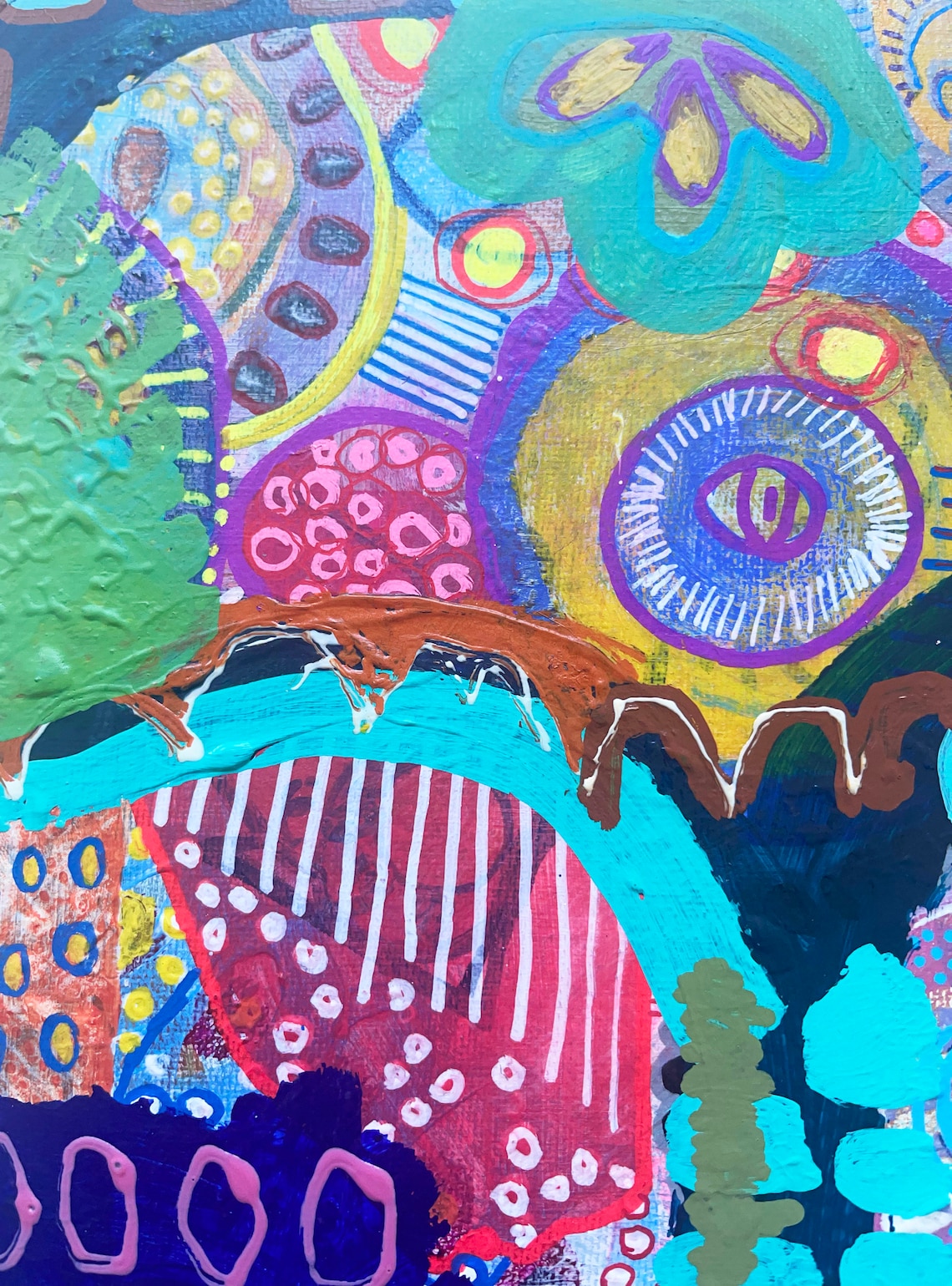 Mixed Media Abstract Wall Art - Intuitive Art - Colorful Abstract ...