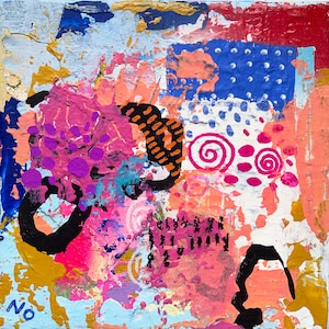 Mixed Media Abstract Wall Art, Intuitive Art, Colorful Abstract Painting, Modern Wall Art, Contemporary Painting