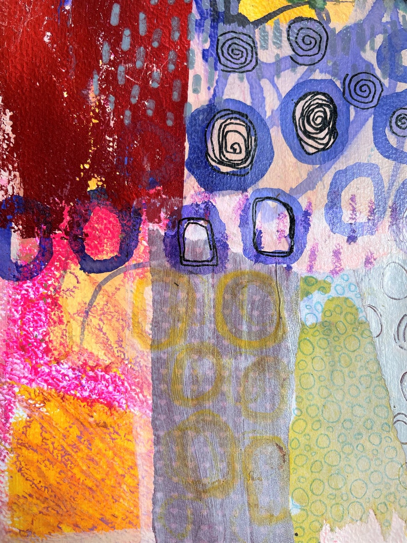 Mixed Media Wall Art on Paper Art Journal Mixed Media Etsy