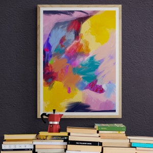Opposite Hand Artwork, Colorful Abstract Quality Print, Affordable Downloadable Art, Contemporary Painting image 3