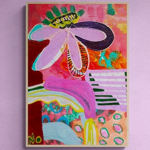 Original Intuitive Collage, Colorful Abstract Wall Art, Scribble Art, Modern Painting, Mixed Media, Small Art, Doodle Art, Fine Art