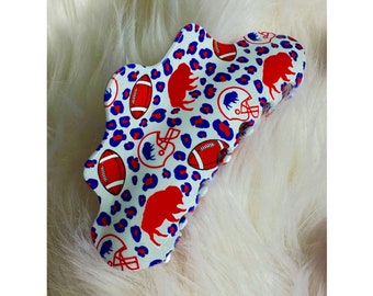 4inch or 5 INCH JUMBO Buffalo football Hair Clip, Buffalo Claw Hair Clip, Hair Clip, Hair accessories, Accessories, football, cheetah