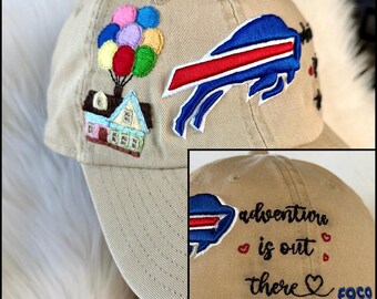 Ready-to-Ship Buffalo Bills/Disney UP!  Hand Embroidered Hat
