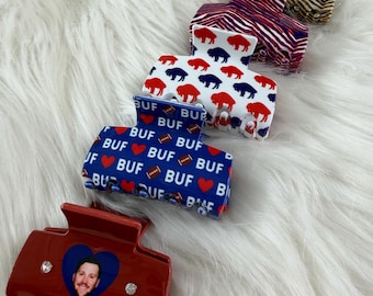 BUFFALO 2inch CLIP PACK, Football Hair Clip, Buffalo Football Hair Clip, accessories, sports Accessories, hockey hair clip, small clips
