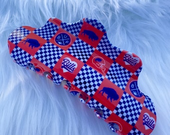 Original Checkered Buffalo Hair Clip,  4 & 5 inch Buffalo Football Hair Clip, Hair Clip, Hair accessories, Sports Accessories, football,