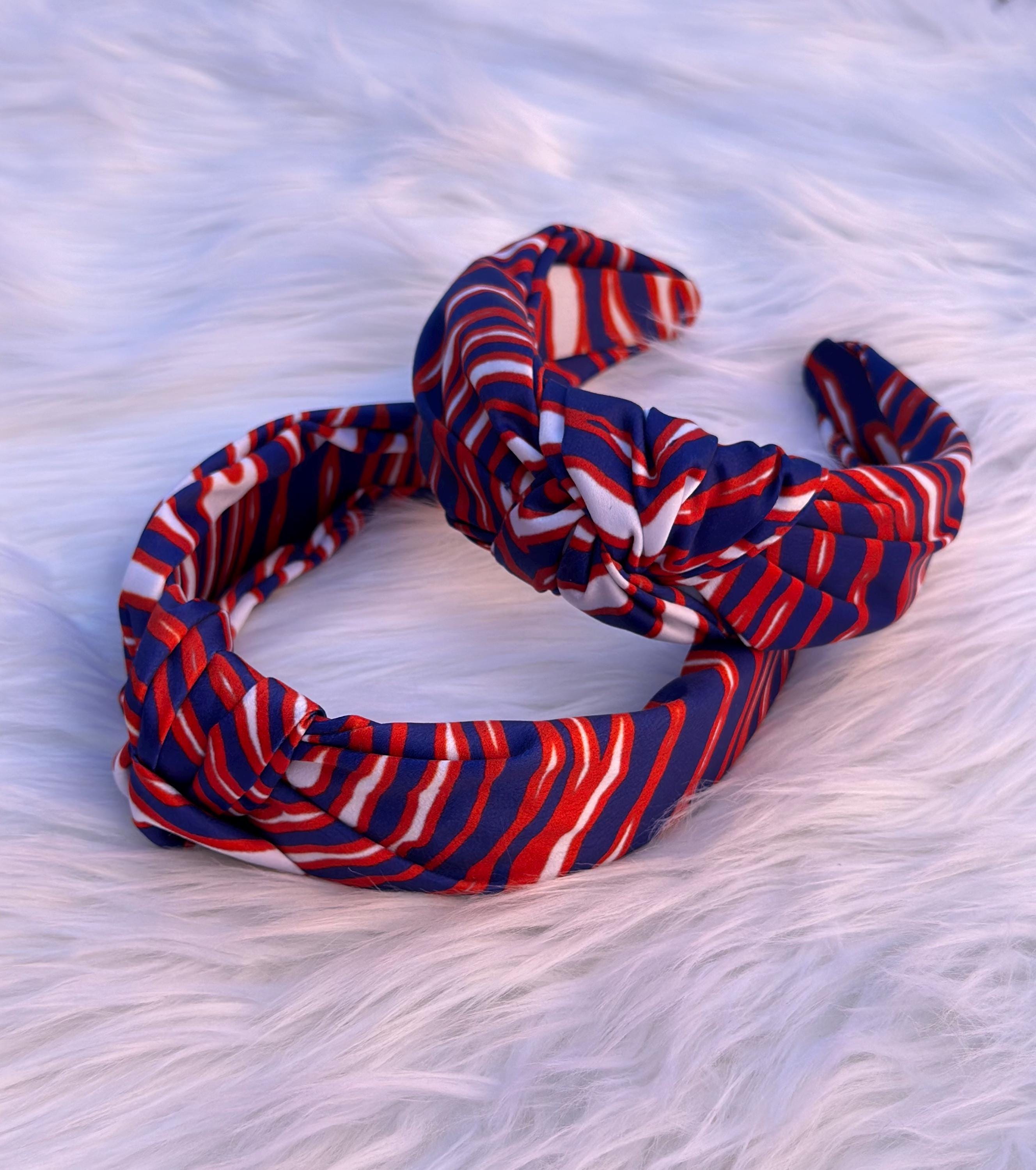 Buffalo Bills Headband, Buffalo Headband, top knot headband, football headband, Bills headband, Bills accessories, Bills Gear, headbands