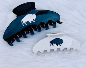 4 Zoll oder 5 ZOLL JUMBO Buffalo Haarspange, Buffalo Claw Haarspange, Haarclip, Haarschmuck, Zubehör, Fußball, Büffel