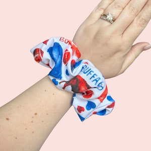 Buffalo Bills Scrunchie, Buffalo Scrunchie, Bills Zebra Scrunchie, sport Scrunchie, Oversized Bills Scrunchie, Bills accessories, Bills Gear