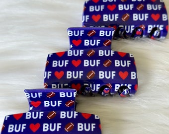 Buffalo Fußball Haarspange, Fußball Haarspange, Buffalo Kralle Haarspange, Haarspange, Buffalo Haarspange, Haarschmuck, Sport Zubehör