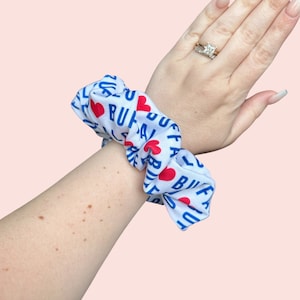 Buffalo Bills Scrunchie, Buffalo Scrunchie, Bills Scrunchie, BUFFALOVE Scrunchie, Oversized Bills Scrunchie, Bills accessories, Bills Gear