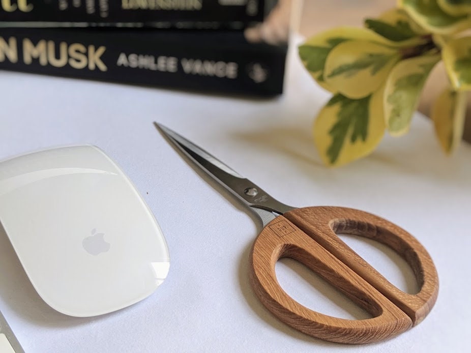 Teck Wood Scissor Office Papeterie Premium Cadeaux