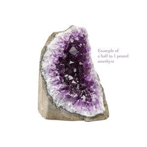 DesertUSA Uruguayan Raw Amethyst with Cut Base from Basalt, Amethyst Cathedral , Amethyst Druze, Pick Your Size