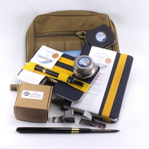 6x4 ins (6 half pans) JustGoSketching kit | 40 page Sketchbook |  |Optional case