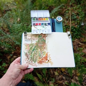 8 x 6 inch (12 halve napjes) JustGoSketching-set | 40 pagina's 8 x 6 inch schetsboek | Optionele hoes: