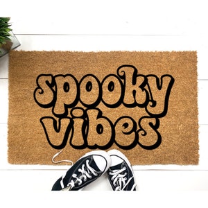 Vibes effrayantes Halloween SVG Paillasson SVG Tapis de porte Svg Octobre Svg Tapis d’Halloween Tapis de porte Halloween Svg Tapis de porte Halloween Svg Automne Png Automne