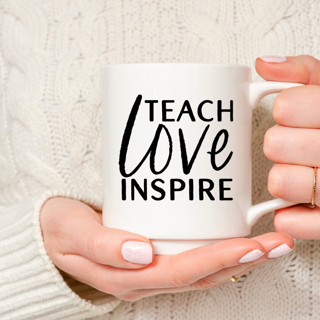 Love Teach Inspire SVG Cut File Svg Cut Files Cricut SVG Sign - Etsy