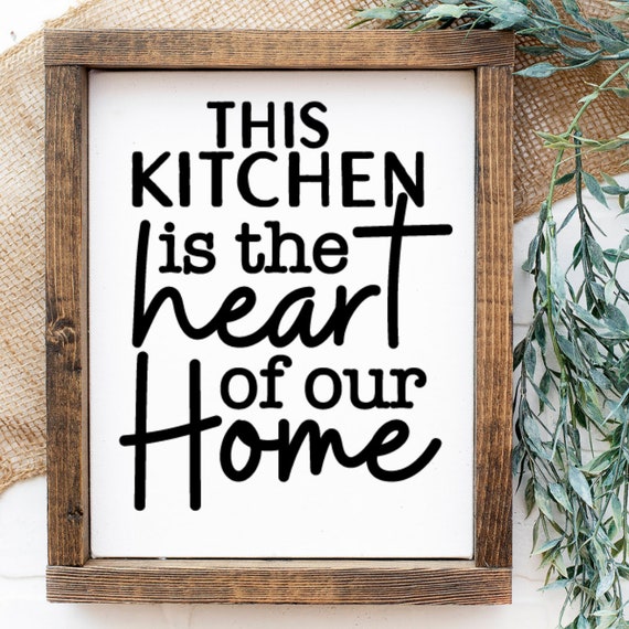 This kitchen is the heart of our home SVG cut files Potholder Etsy