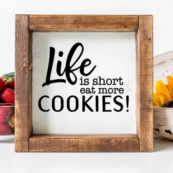 Life is Short eat more Cookies SVG cut files Svg Kitchen towel Svg Cricut SVG Sign Svg file Potholder Svg Coffee mug design SVG for apron