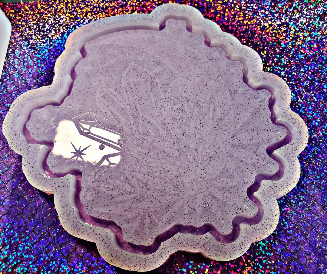 Crystals & Weed Leaf Tray Mold/trinket Tray/tray/resin Mold/resin Tray