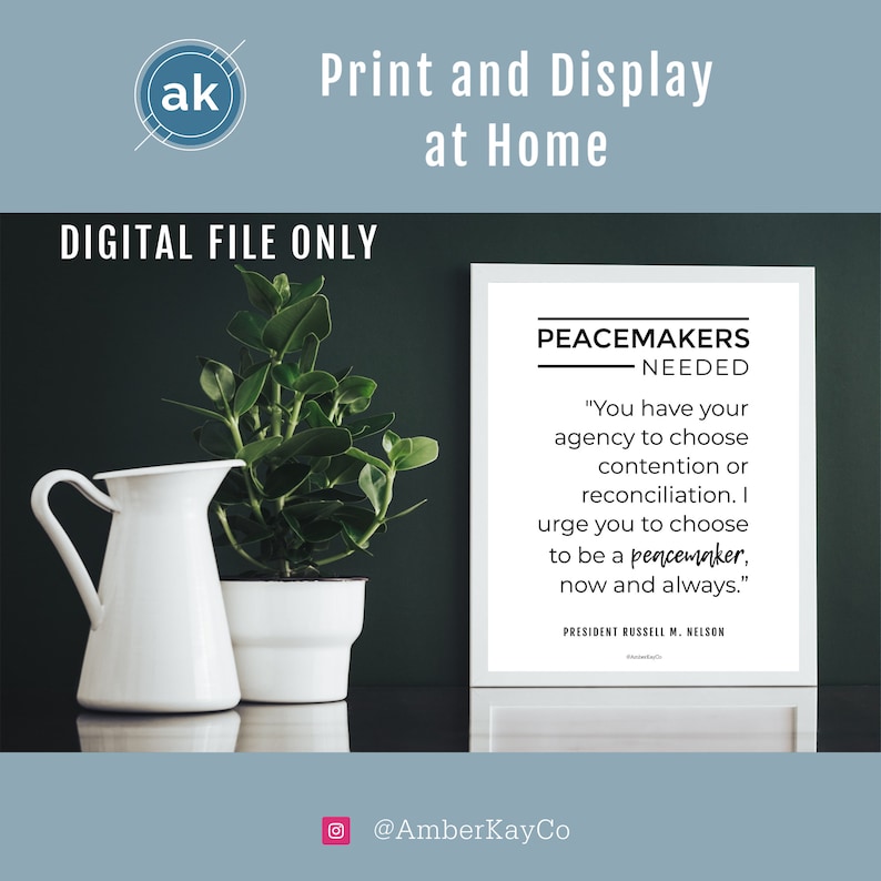 Peacemaker Study Russell M. Nelson - Peacemakers Needed - Study Guide (digital Download ...