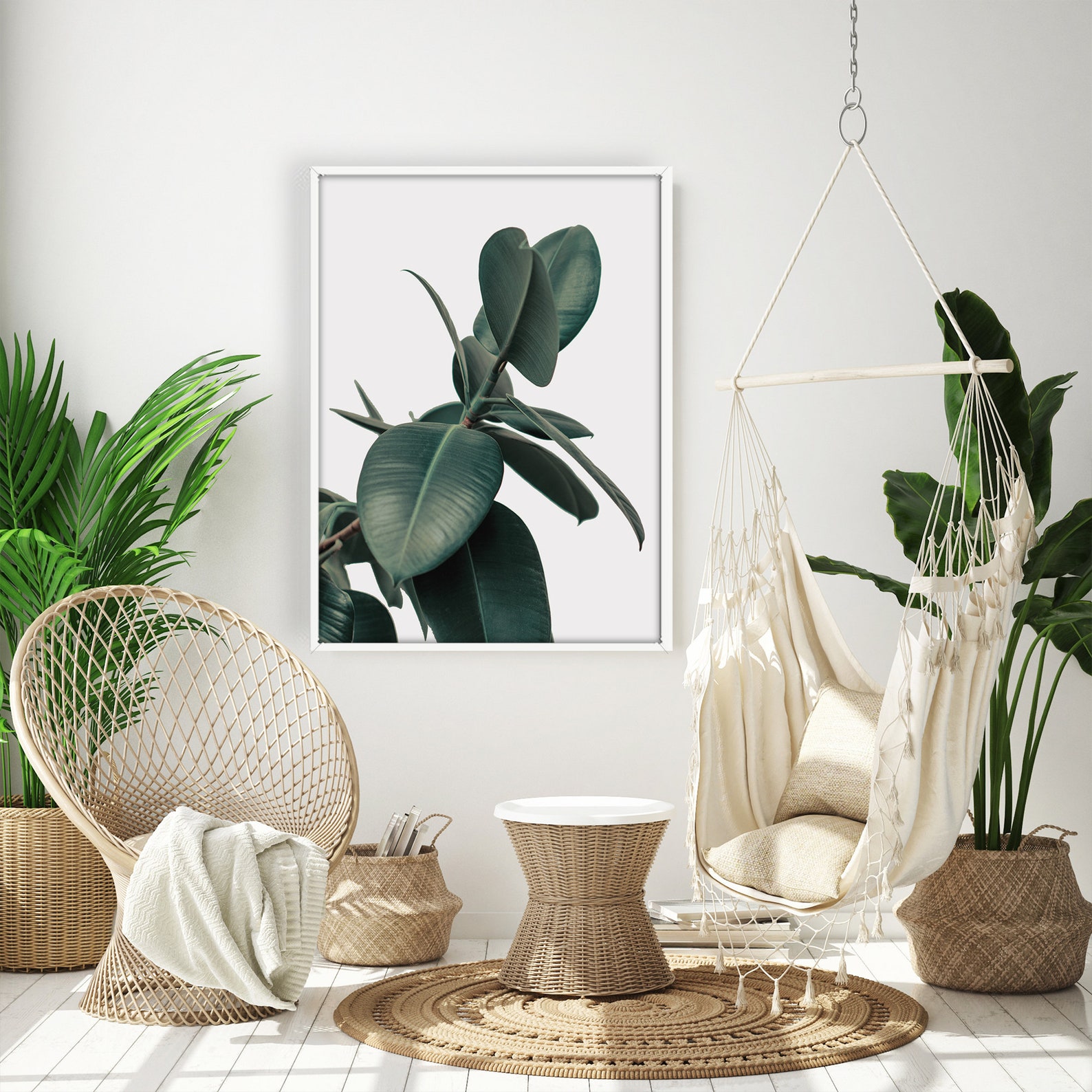 Tropical Plant Print Tropical Plant Wall Art Tropical Leaf Etsy