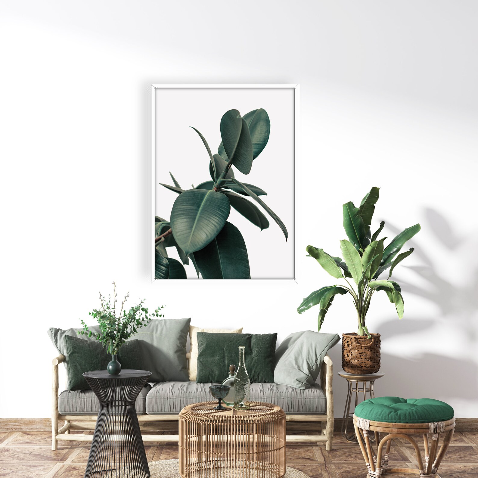 Tropical Plant Print Tropical Plant Wall Art Tropical Leaf Etsy
