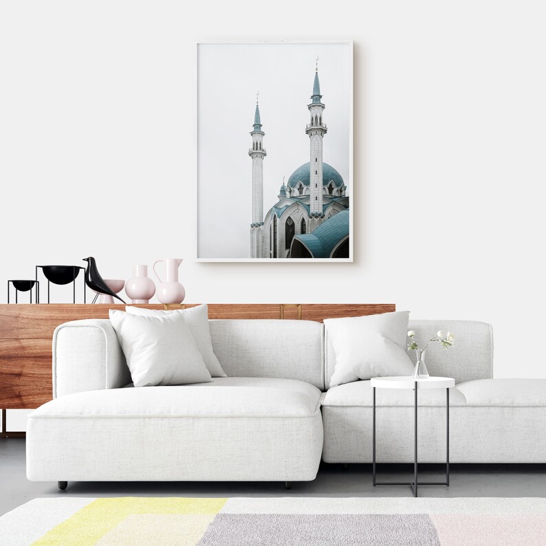 Turquoise Mosque Photo Print Islamic Architecture Wall Art Etsy