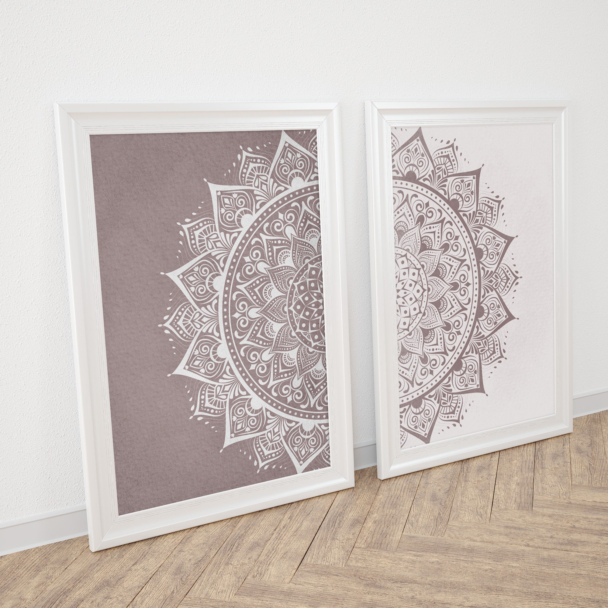 Mandala Wall Art Set of 2 Prints Boho Wall Decor Mandala | Etsy