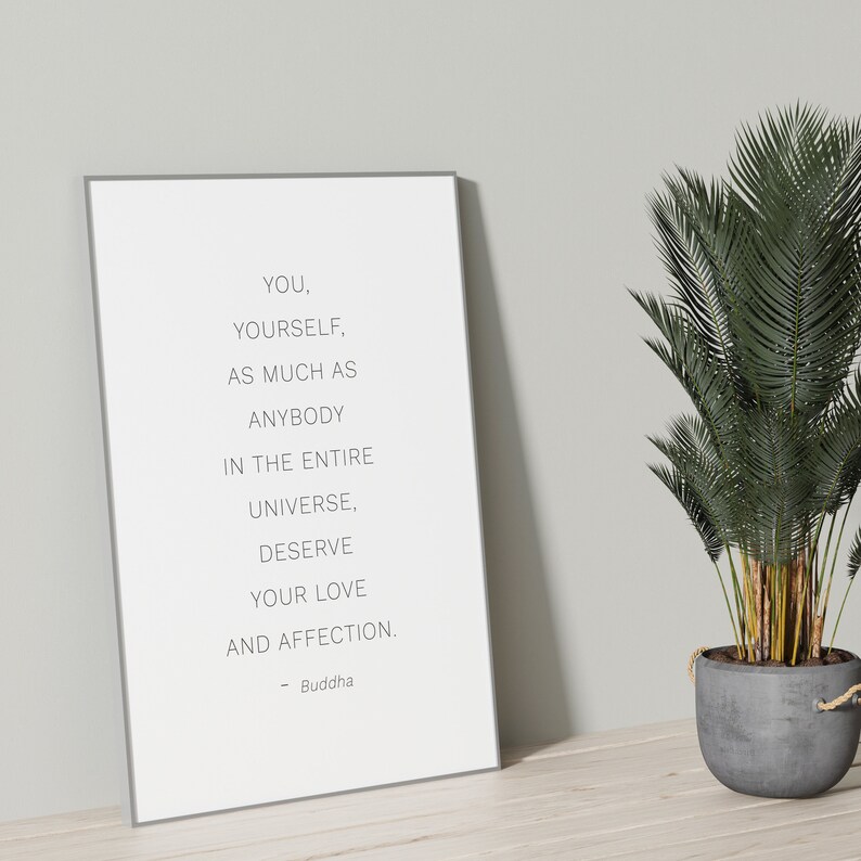 Buddha Quote Wall Art Yoga Quote Prints Inspirational Art Etsy