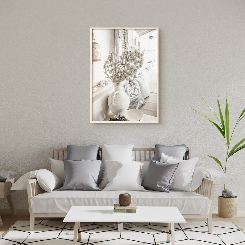 Beach House Print Coastal Botanical Wall Art Tropical Etsy